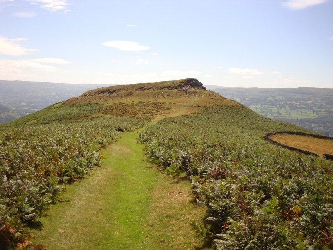 Looking back toward Table Mountain you can see remnants of the iron age fort