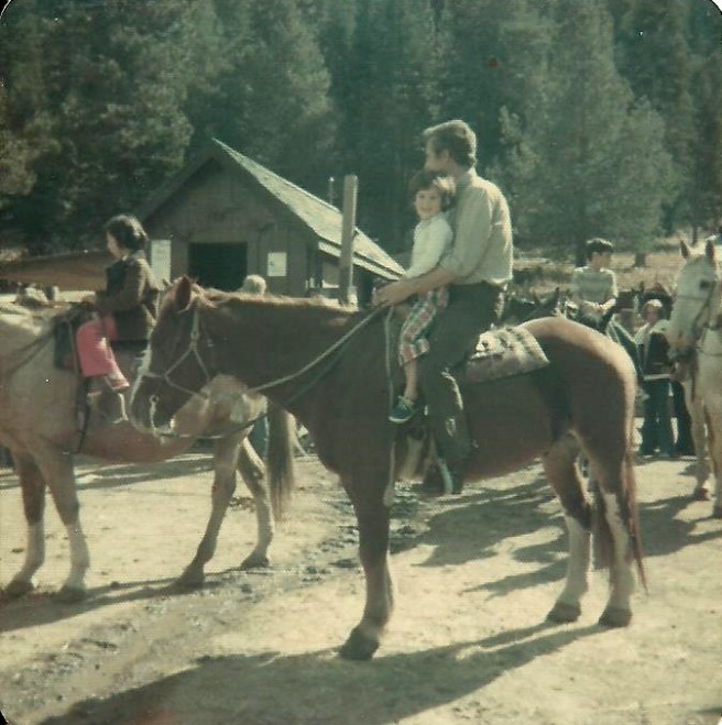 Sharing a saddle with Dad
